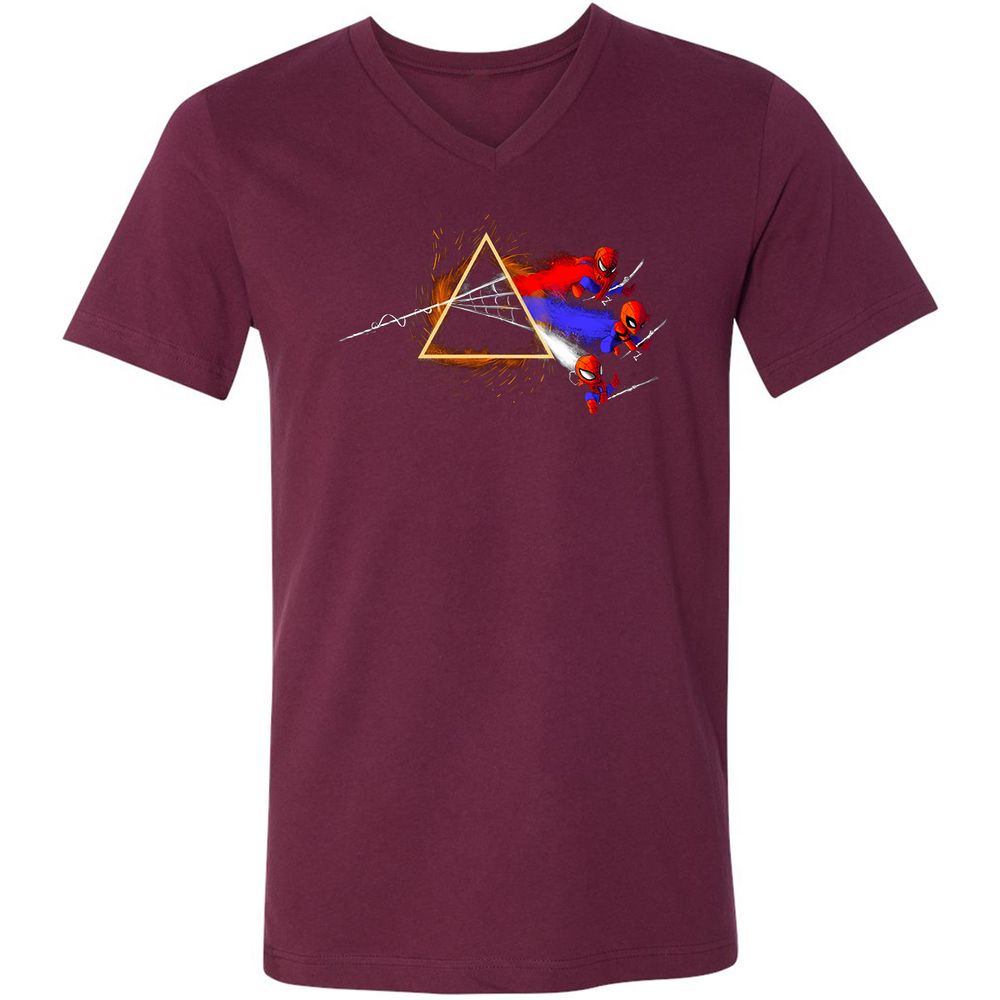 Unisex V-Neck T-Shirt - Y7VF84EQ - Maroon - 6