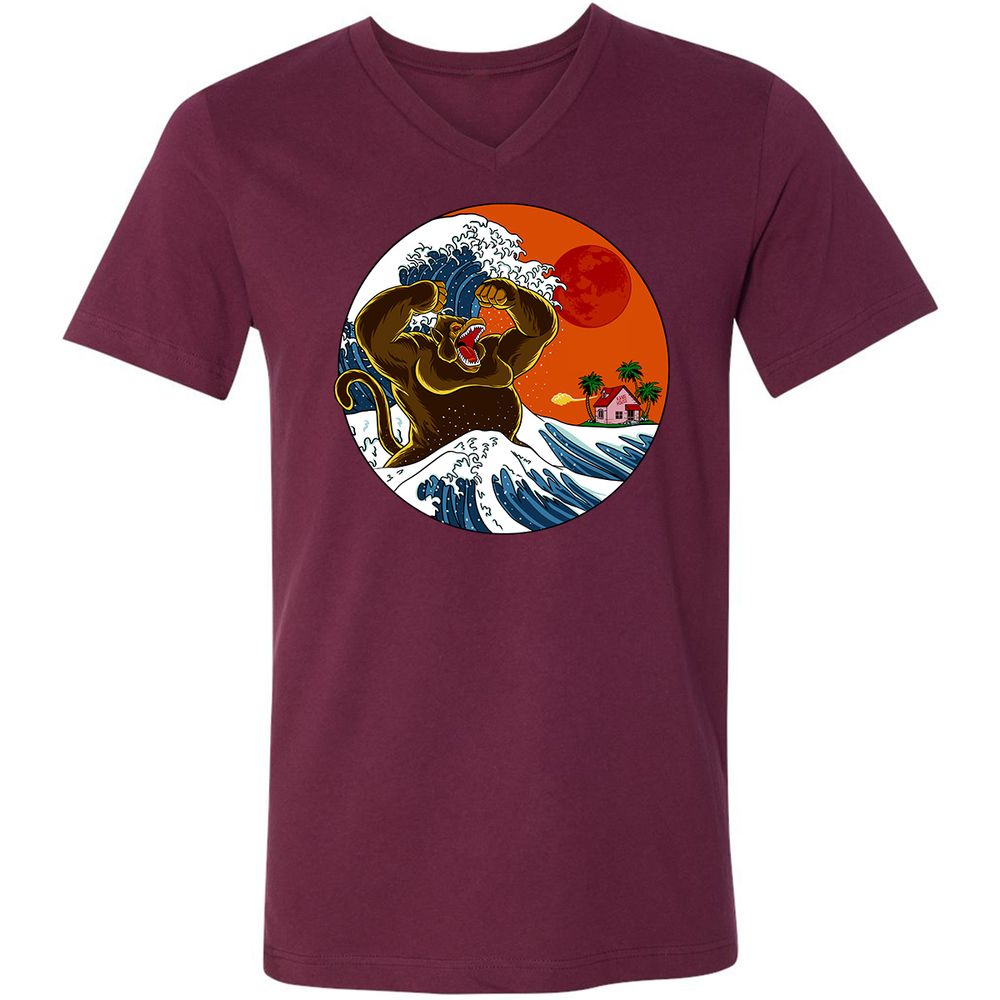 Unisex V-Neck T-Shirt - S7944W6C - Maroon - 6