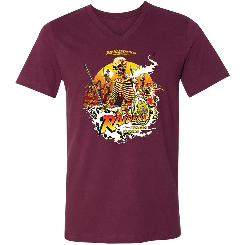 Unisex V-Neck T-Shirt - W55S8R8G - Maroon - 6