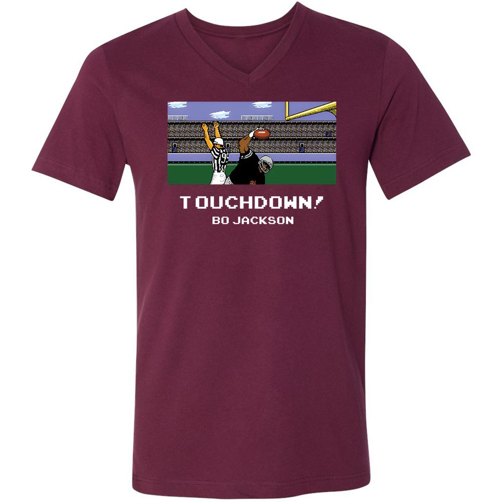 Unisex V-Neck T-Shirt - K492EKGL - Maroon - 6