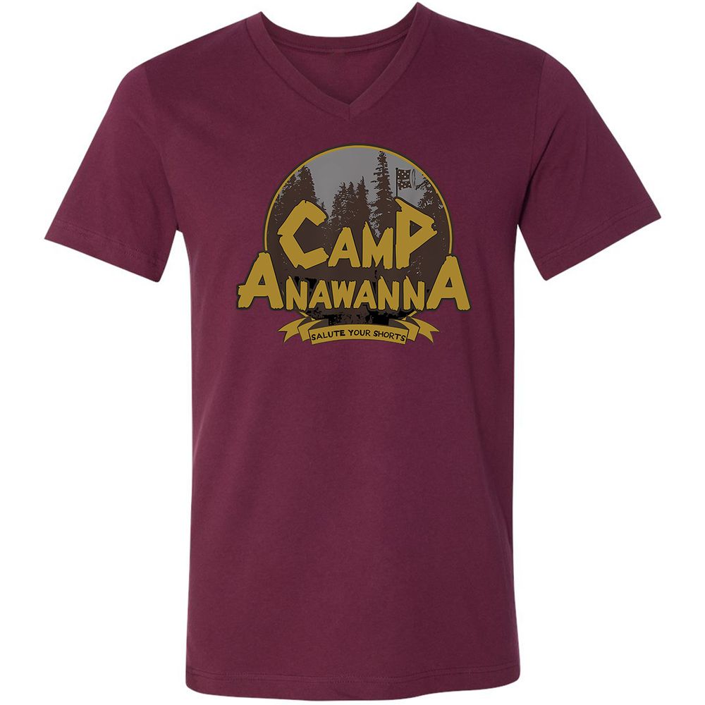 Unisex V-Neck T-Shirt - F4A41ZTT - Maroon - 6