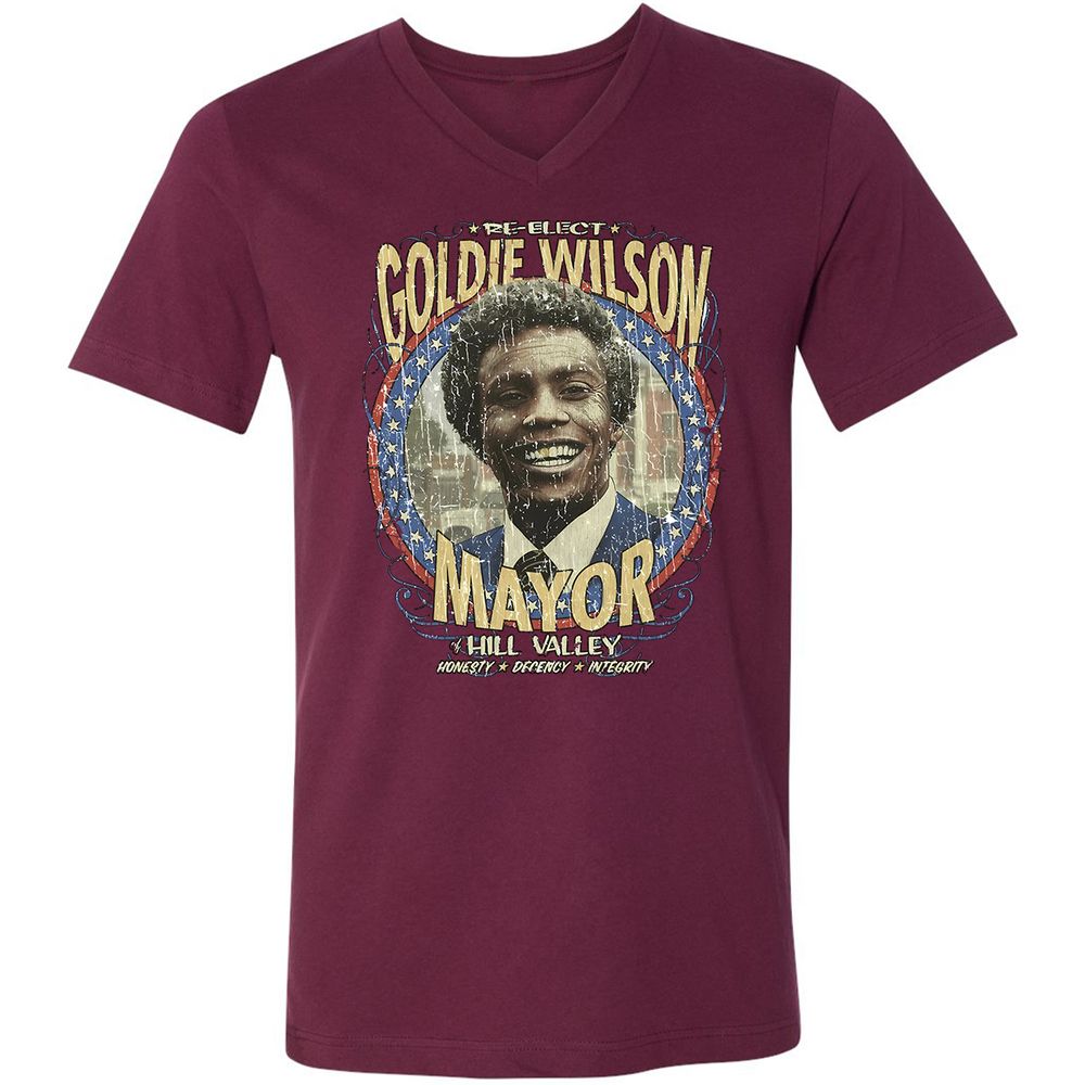 Re-Elect Mayor Goldie Wilson - Maroon - 6
