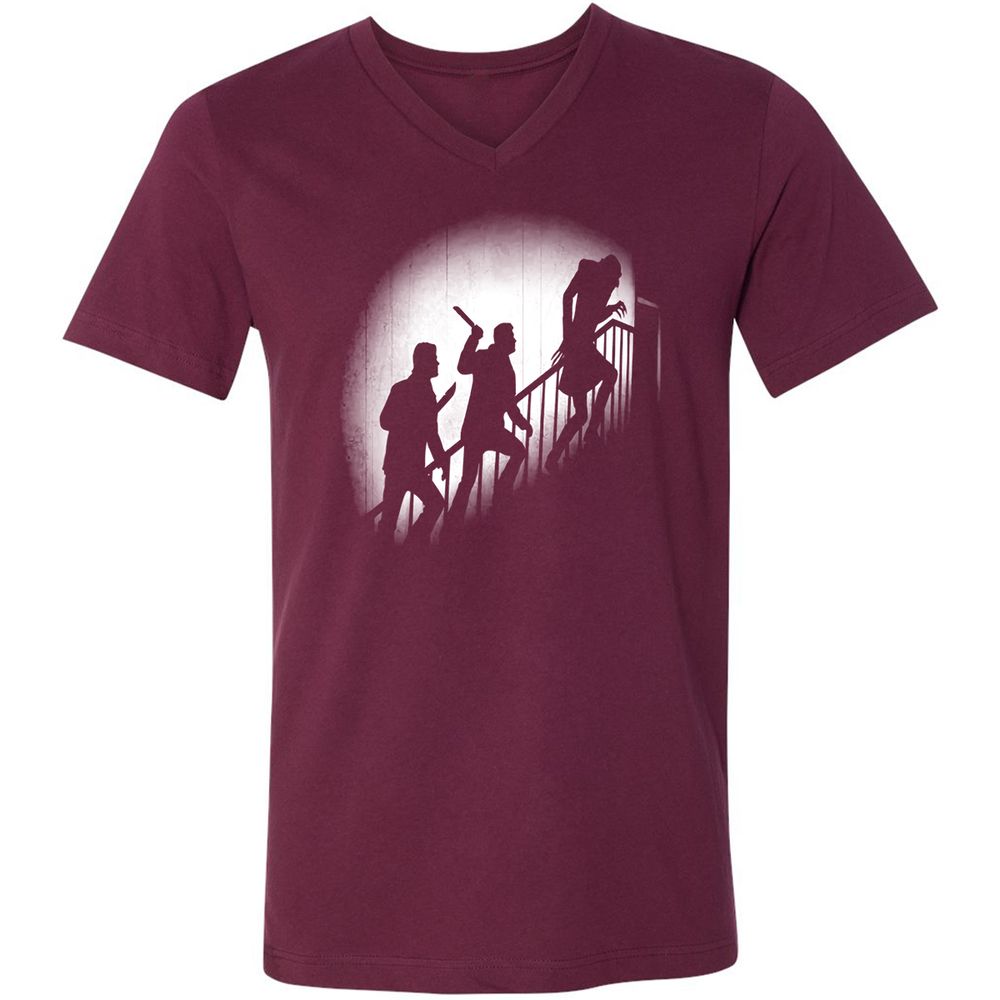 Unisex V-Neck T-Shirt - 985RYNUX - Maroon - 6