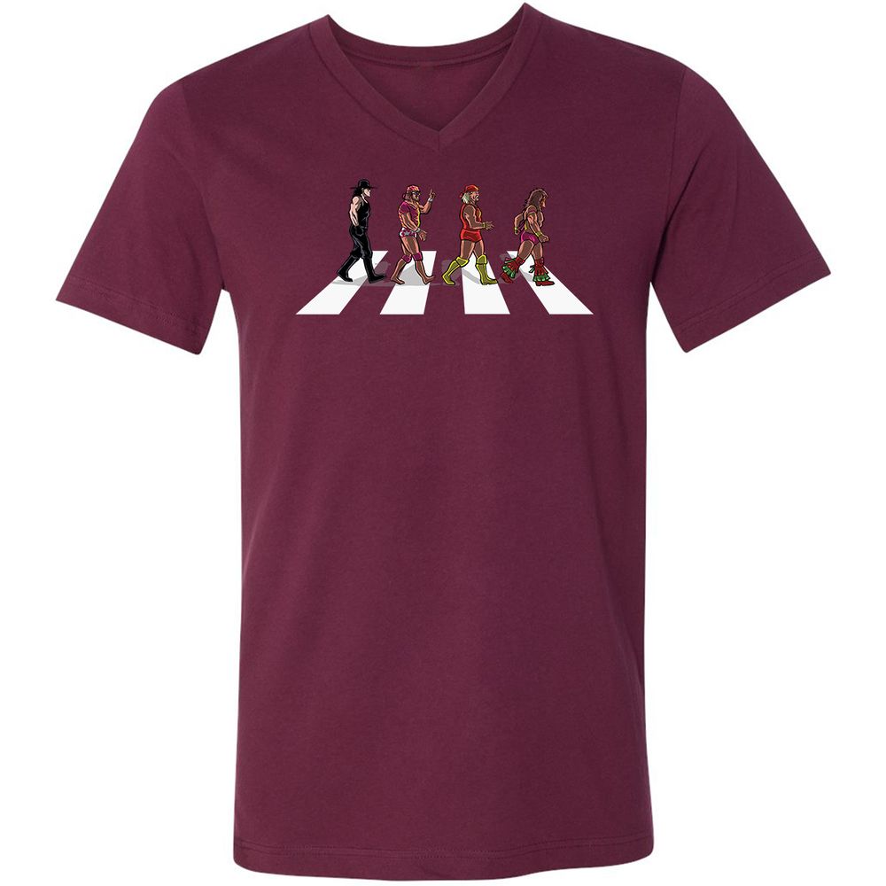 Unisex V-Neck T-Shirt - WER48311 - Maroon - 6