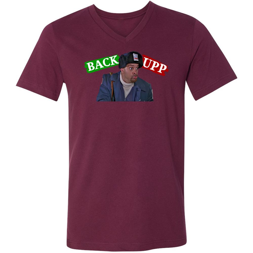 Unisex V-Neck T-Shirt - BVZC16RK - Maroon - 6