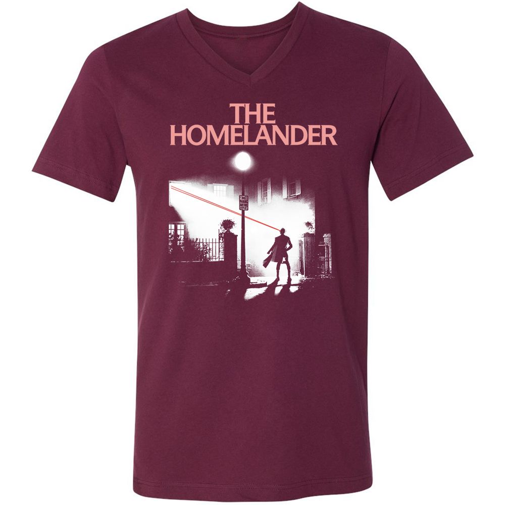 Unisex V-Neck T-Shirt - DDU3LFH3 - Maroon - 6