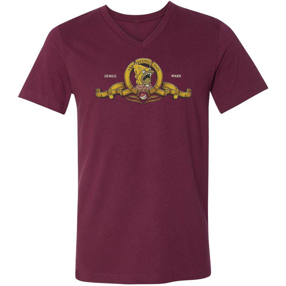 Unisex V-Neck T-Shirt - 25UAP1FJ - Maroon - 6