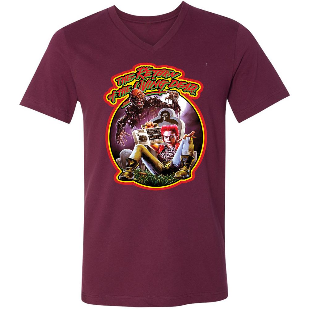 Unisex V-Neck T-Shirt - MDAP8UTN - Maroon - 6