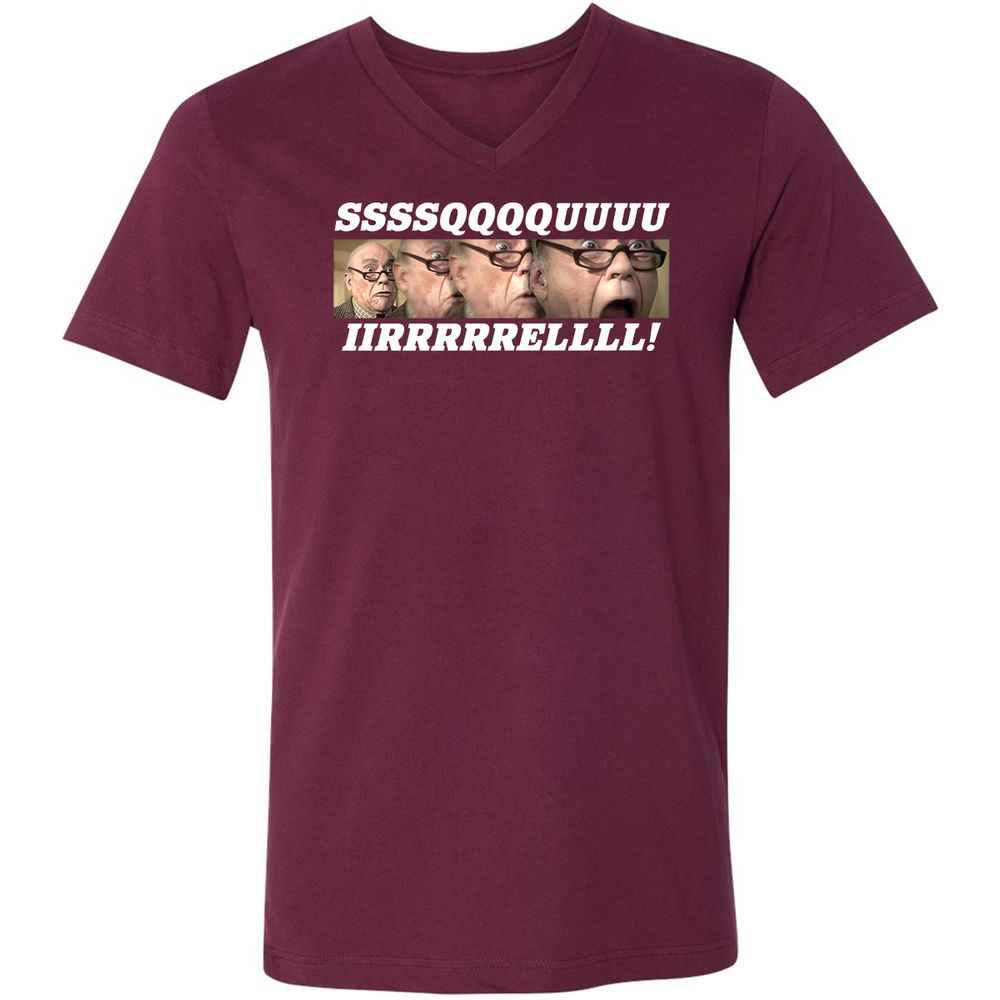 Unisex V-Neck T-Shirt - XFKQ9VVU - Maroon - 6