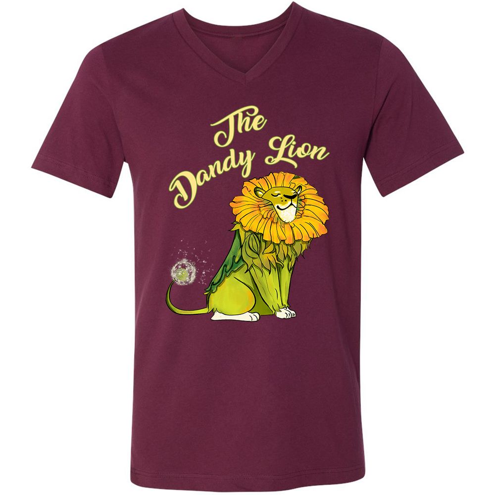 Unisex V-Neck T-Shirt - RH3UG85U - Maroon - 6