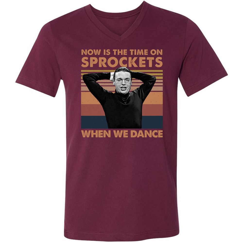 Unisex V-Neck T-Shirt - USE1HNAT - Maroon - 6