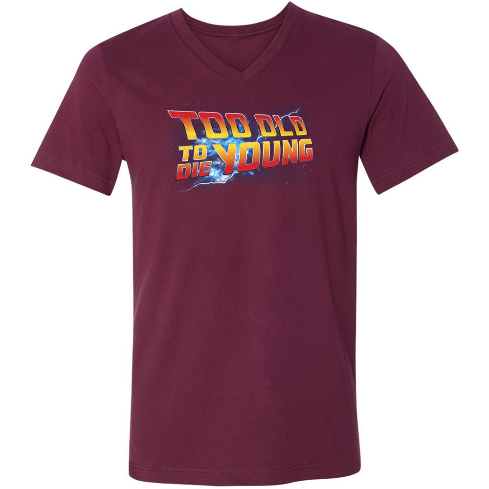 Unisex V-Neck T-Shirt - ZRA4BNRY - Maroon - 6