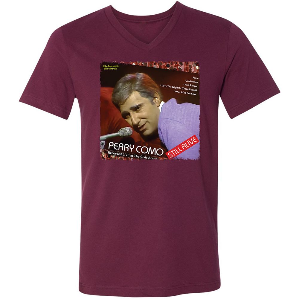 Unisex V-Neck T-Shirt - JD8GDNG5 - Maroon - 6