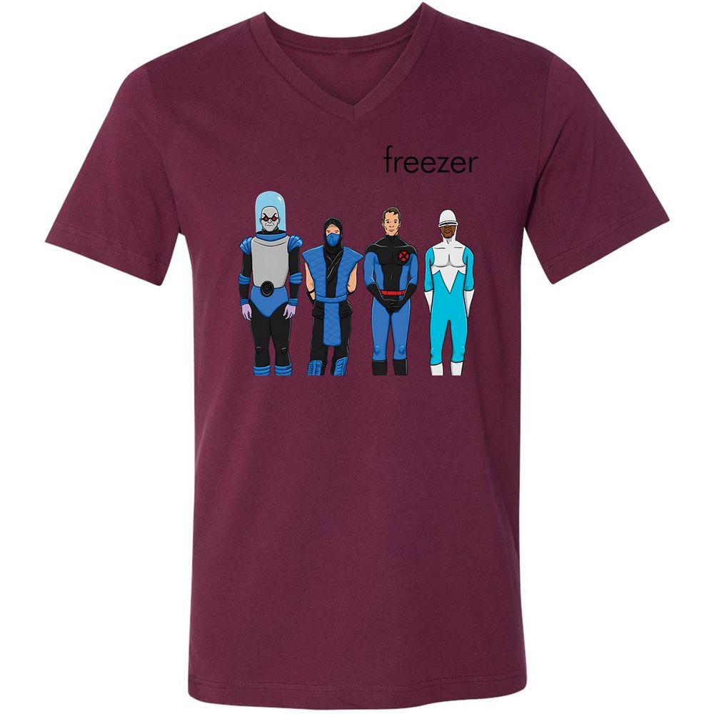 Unisex V-Neck T-Shirt - V25R899L - Maroon - 6