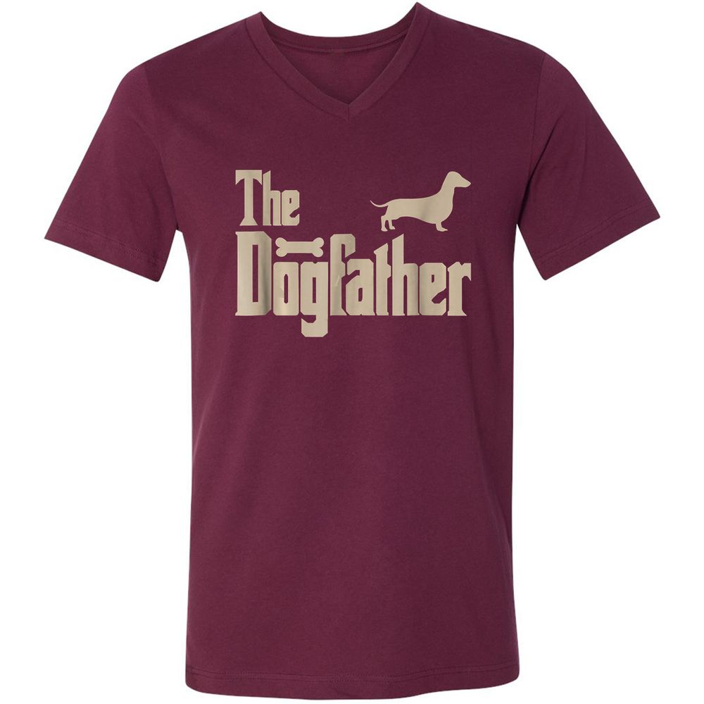 Unisex V-Neck T-Shirt - G9RL7C1B - Maroon - 6