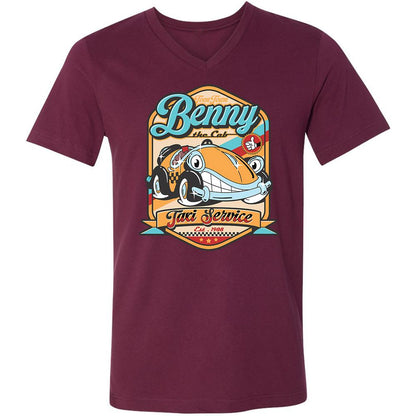Unisex V-Neck T-Shirt - 2JTHAMFJ - Maroon - 6