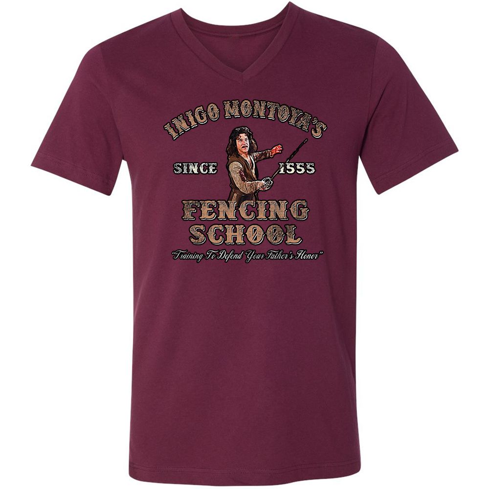 Unisex V-Neck T-Shirt - QYSCE93S - Maroon - 6