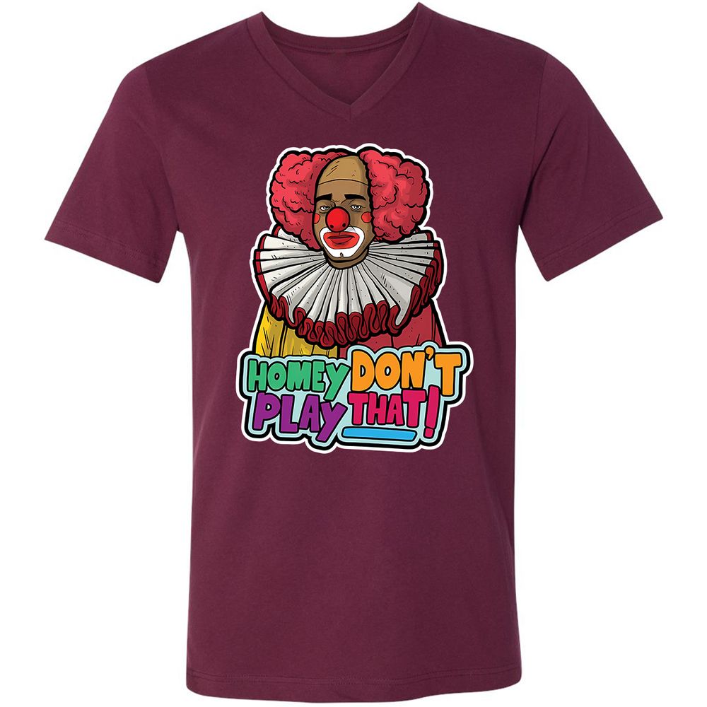 Unisex V-Neck T-Shirt - VPRTVMH9 - Maroon - 6