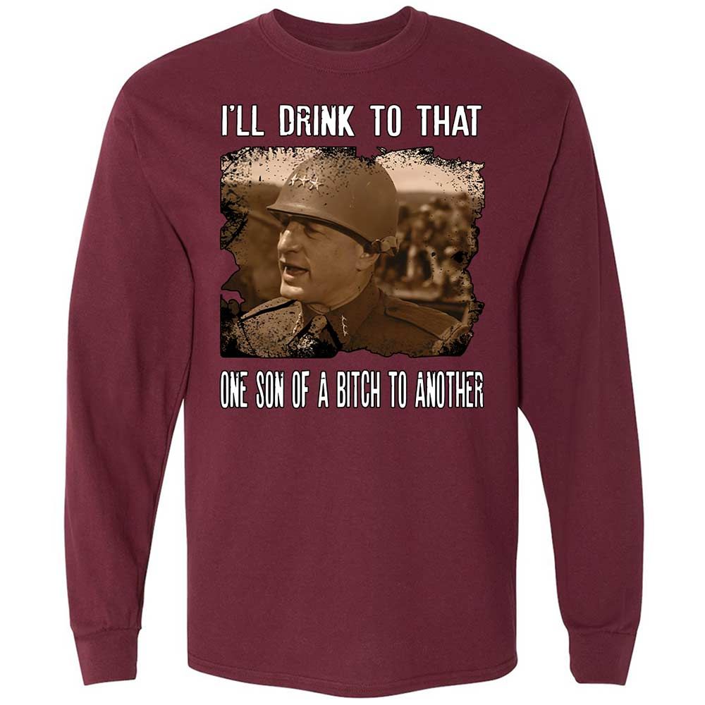 Long Sleeve T-Shirt - FKYQXN81 - Maroon - 6