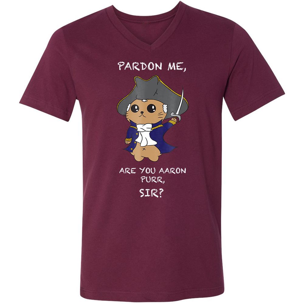 Unisex V-Neck T-Shirt - 1KCKLWAA - Maroon - 6