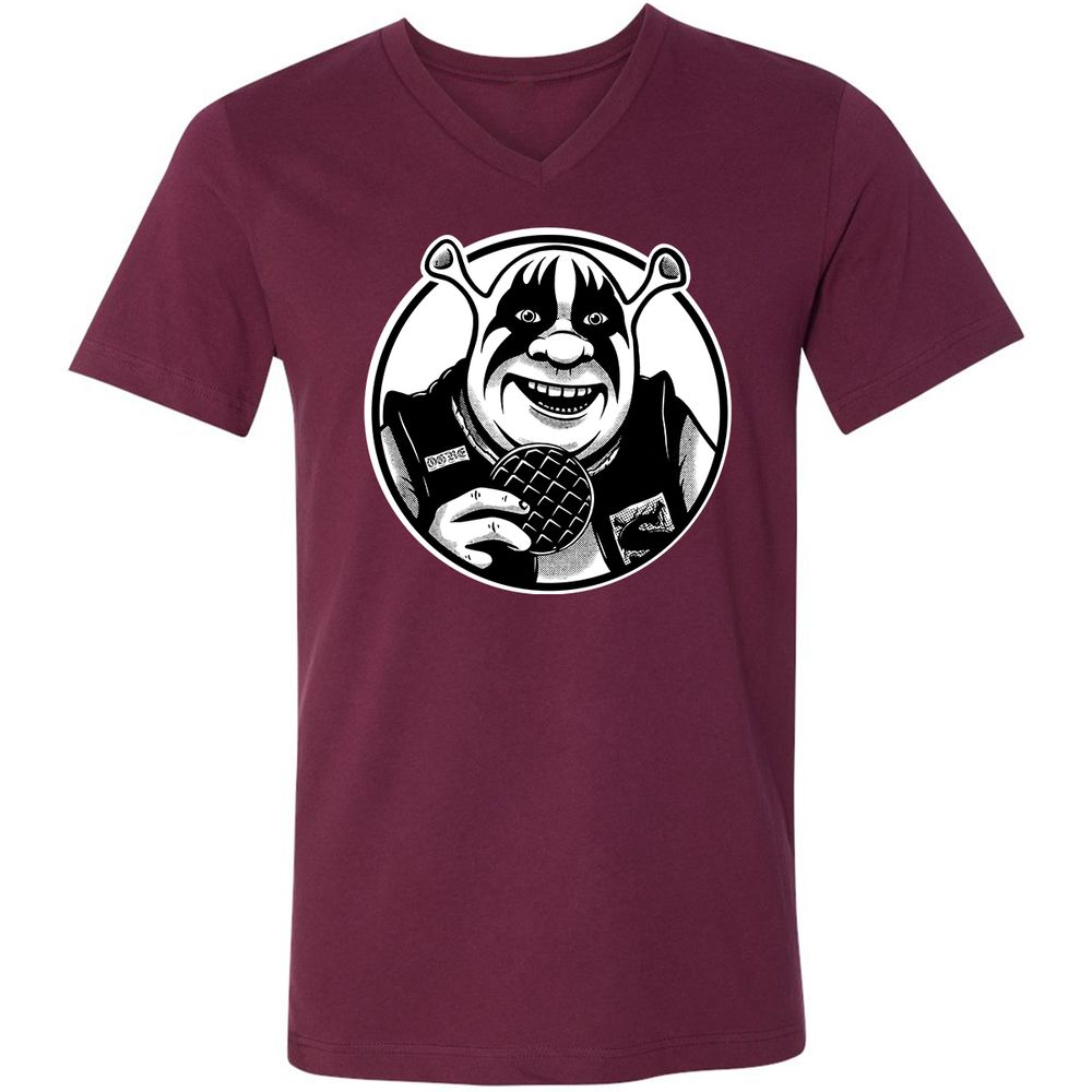Unisex V-Neck T-Shirt - FEAMGZ36 - Maroon - 6