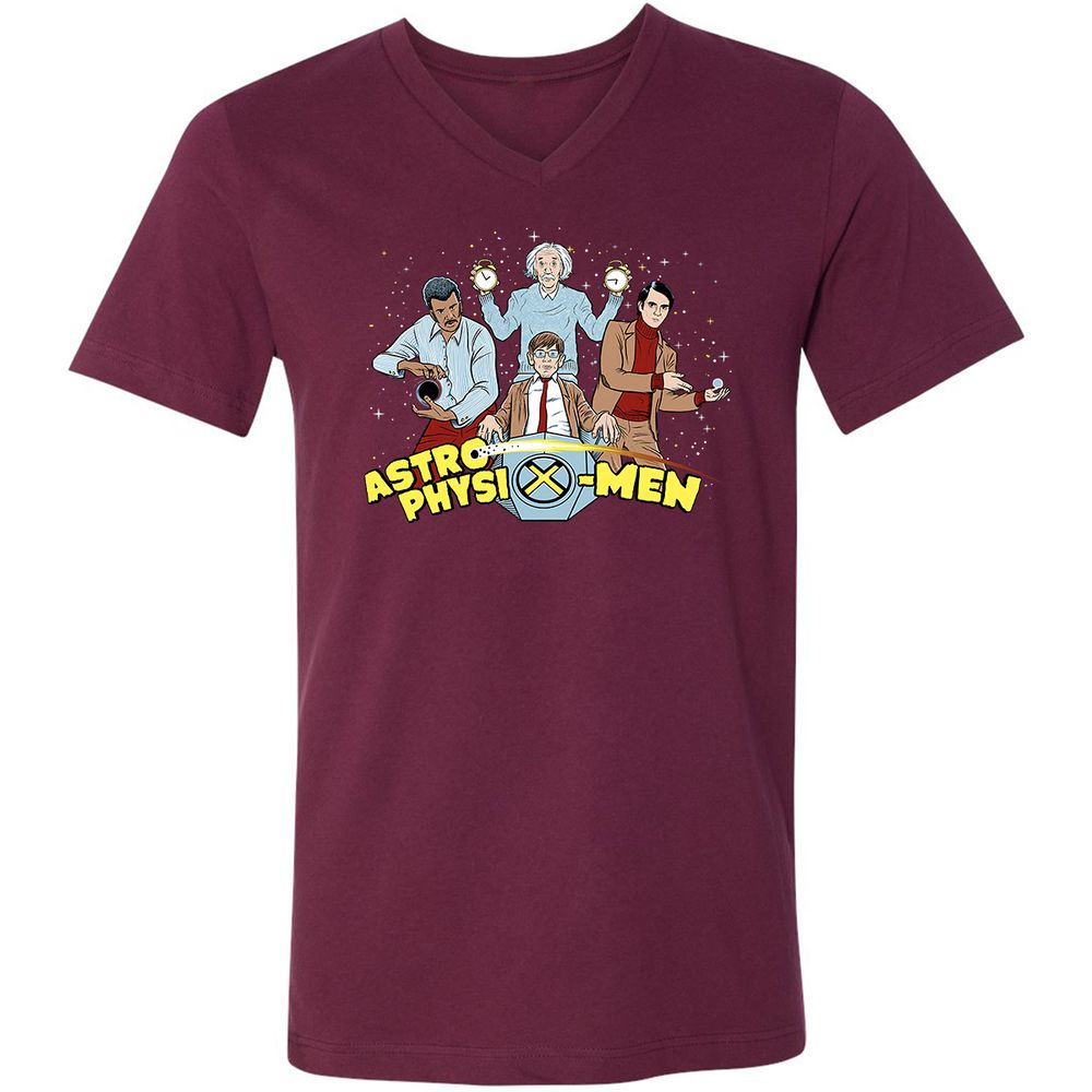 Unisex V-Neck T-Shirt - BLZH126V - Maroon - 6