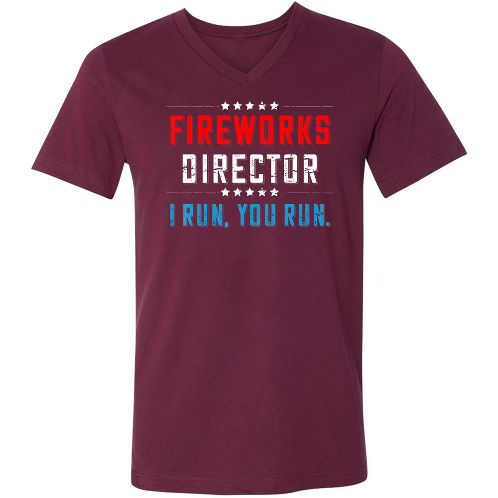 Unisex V-Neck T-Shirt - TBBTXTXJ - Maroon - 6