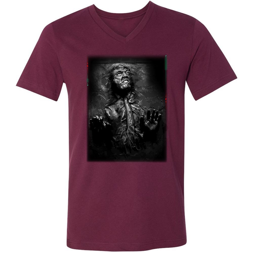 Unisex V-Neck T-Shirt - 2WBVV9WD - Maroon - 6