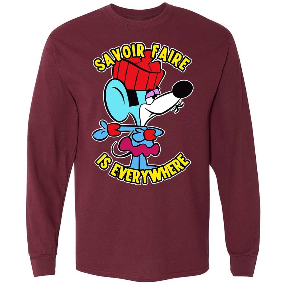 Long Sleeve T-Shirt - PRU1SJ6K - Maroon - 6