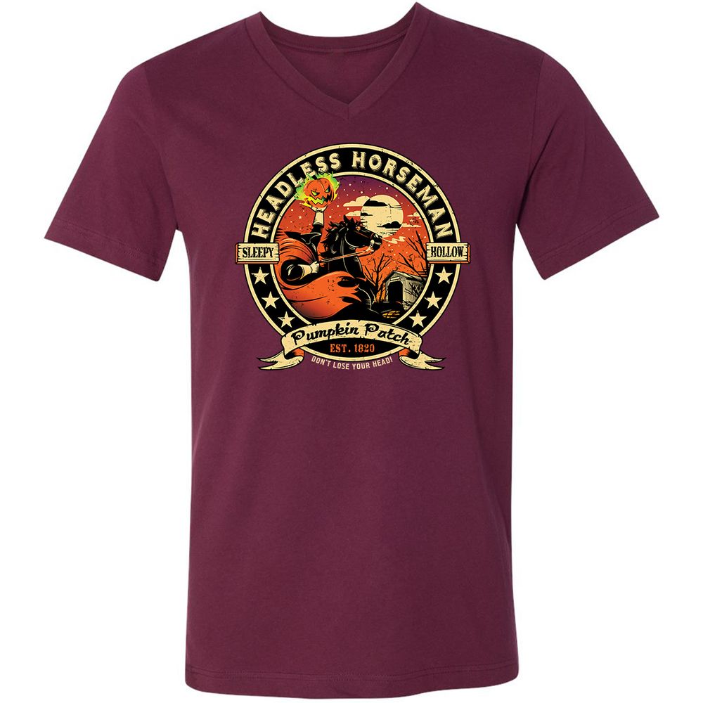 Unisex V-Neck T-Shirt - K6WETU45 - Maroon - 6