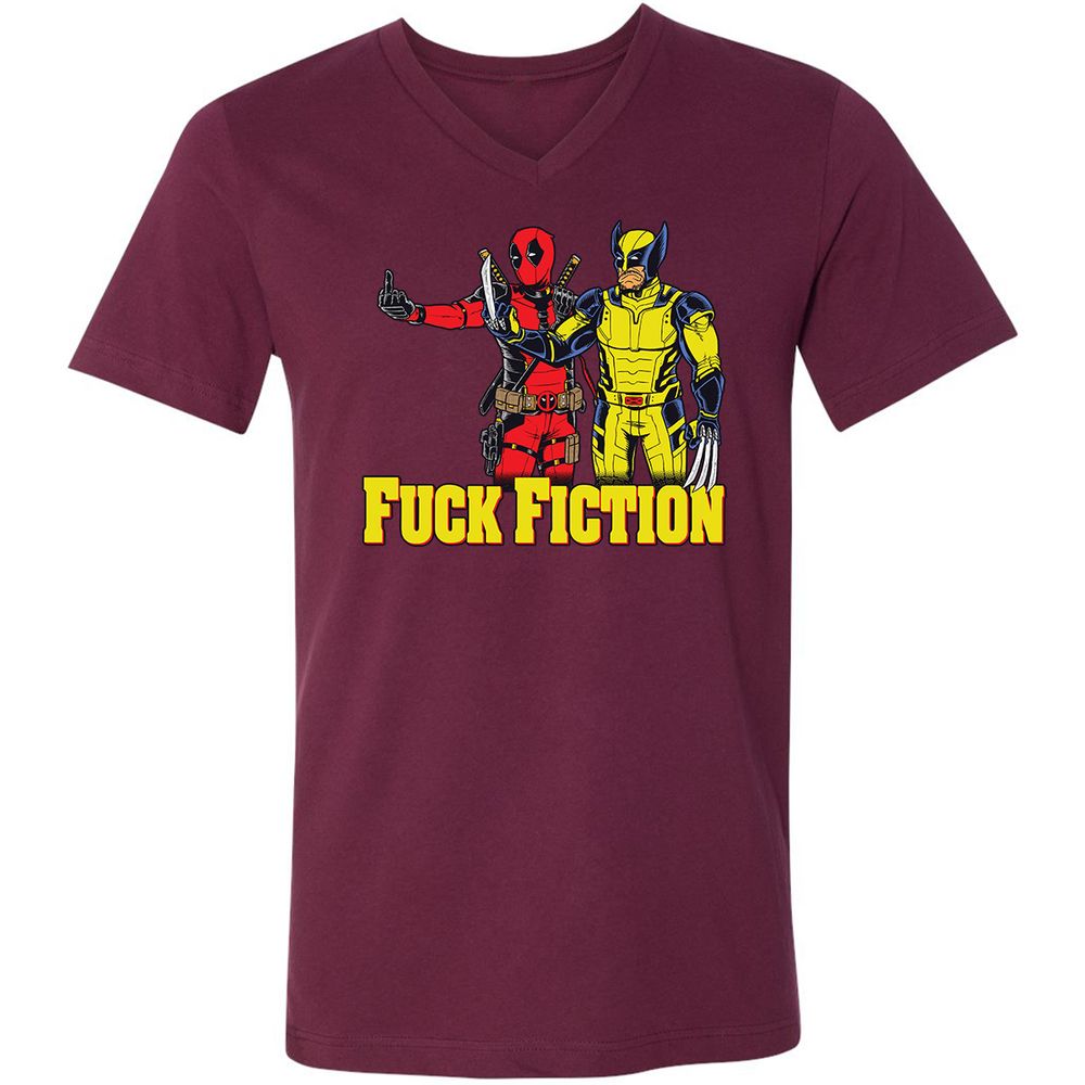 Unisex V-Neck T-Shirt - YHZ21554 - Maroon - 6