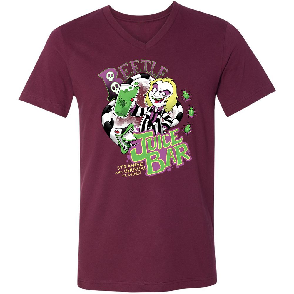 Unisex V-Neck T-Shirt - BYPAWC6X - Maroon - 6