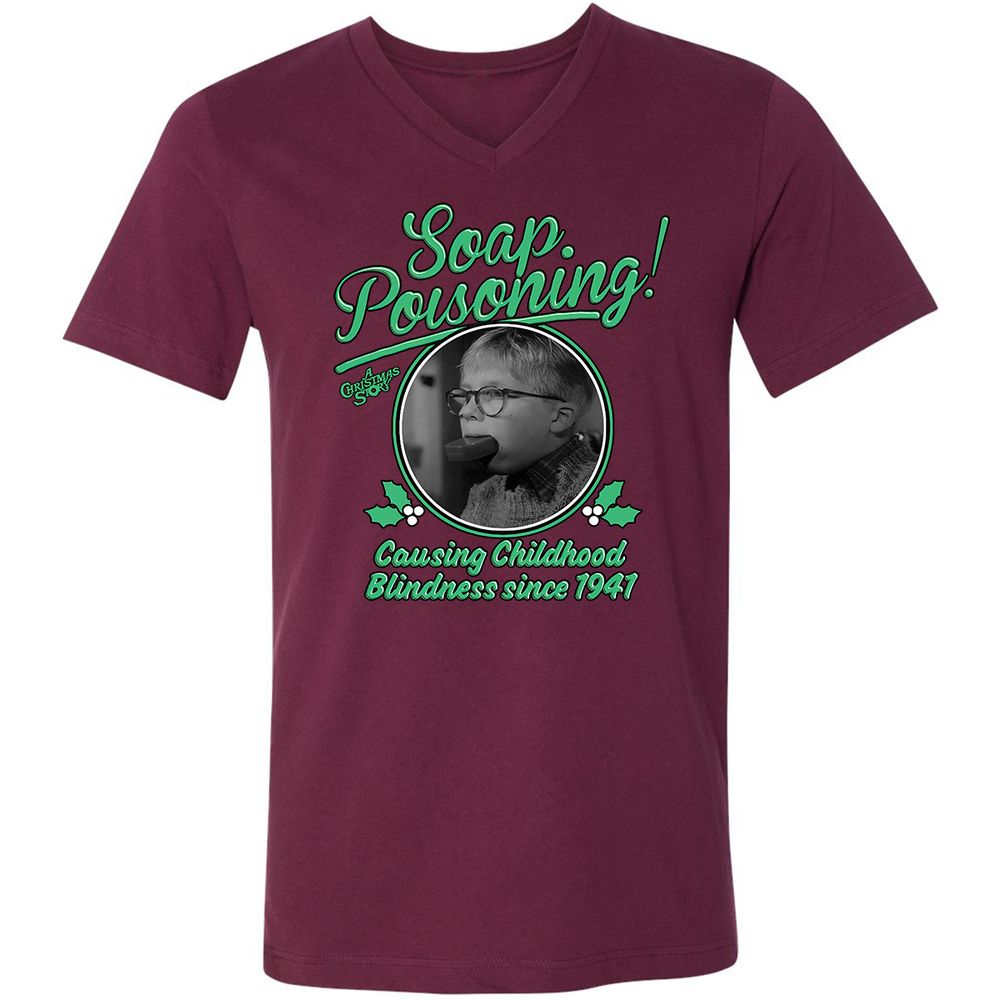 Unisex V-Neck T-Shirt - WUDW6L2W - Maroon - 6