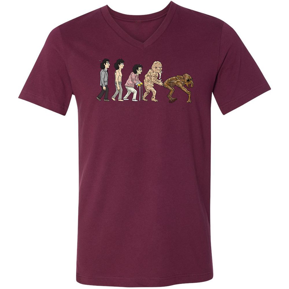 Unisex V-Neck T-Shirt - 21LH8B8B - Maroon - 6
