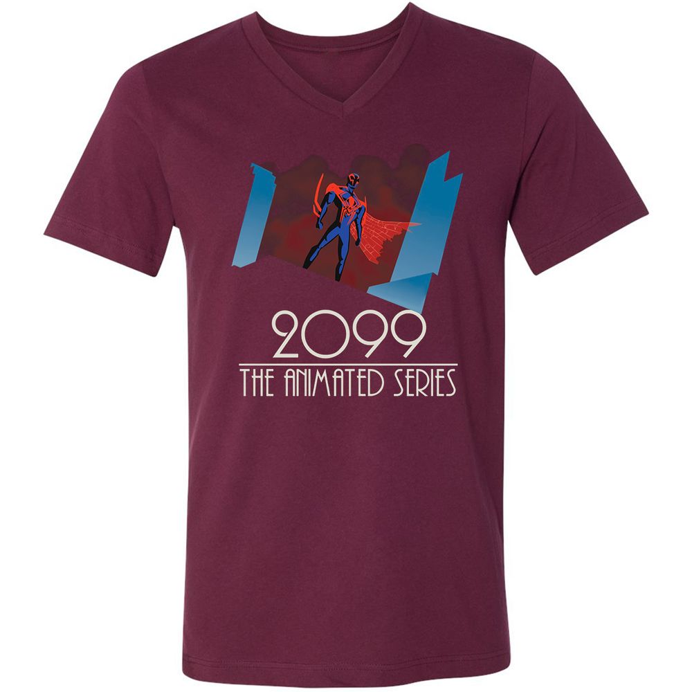 Unisex V-Neck T-Shirt - 3GB3EGX8 - Maroon - 6