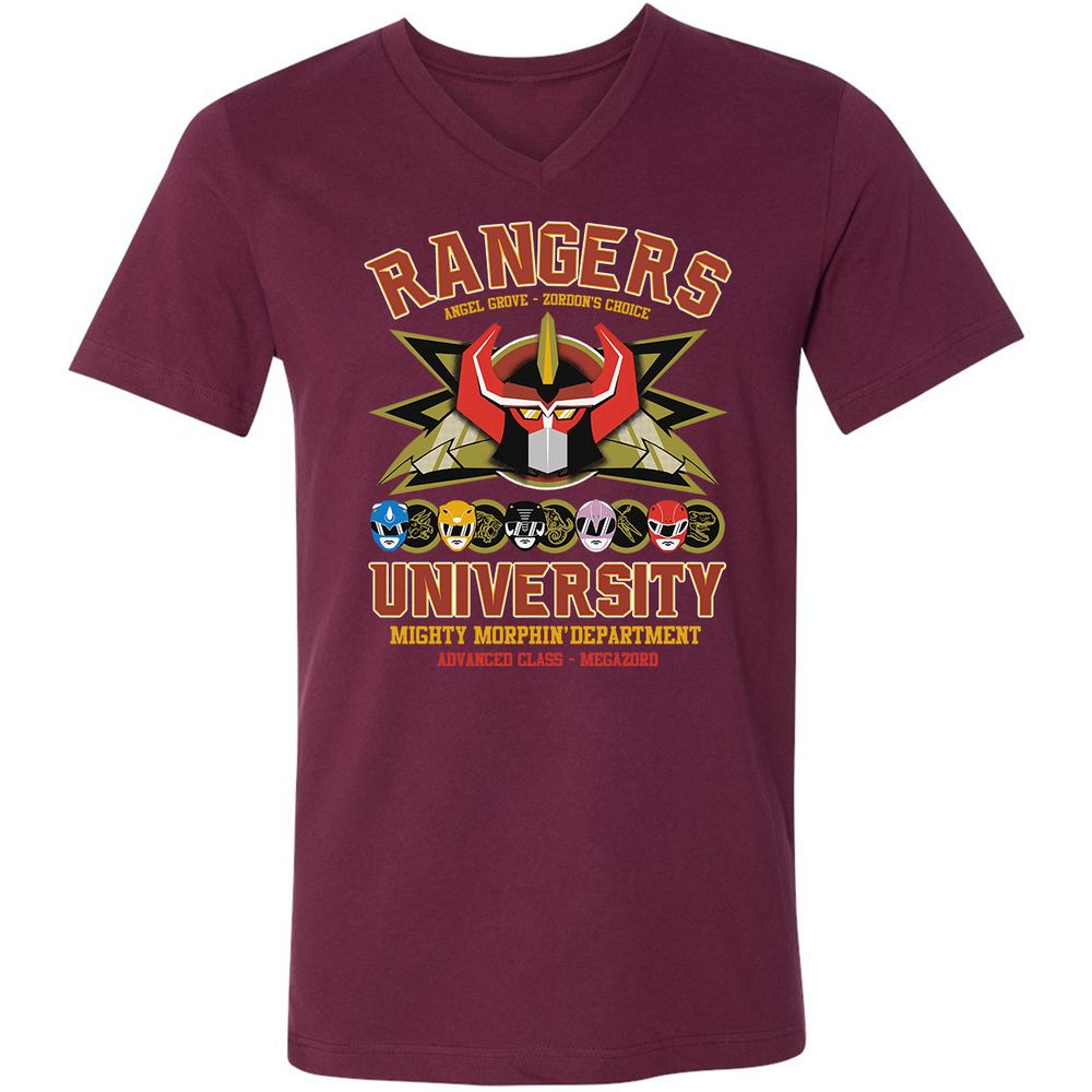 Unisex V-Neck T-Shirt - CX5RCLRG - Maroon - 6