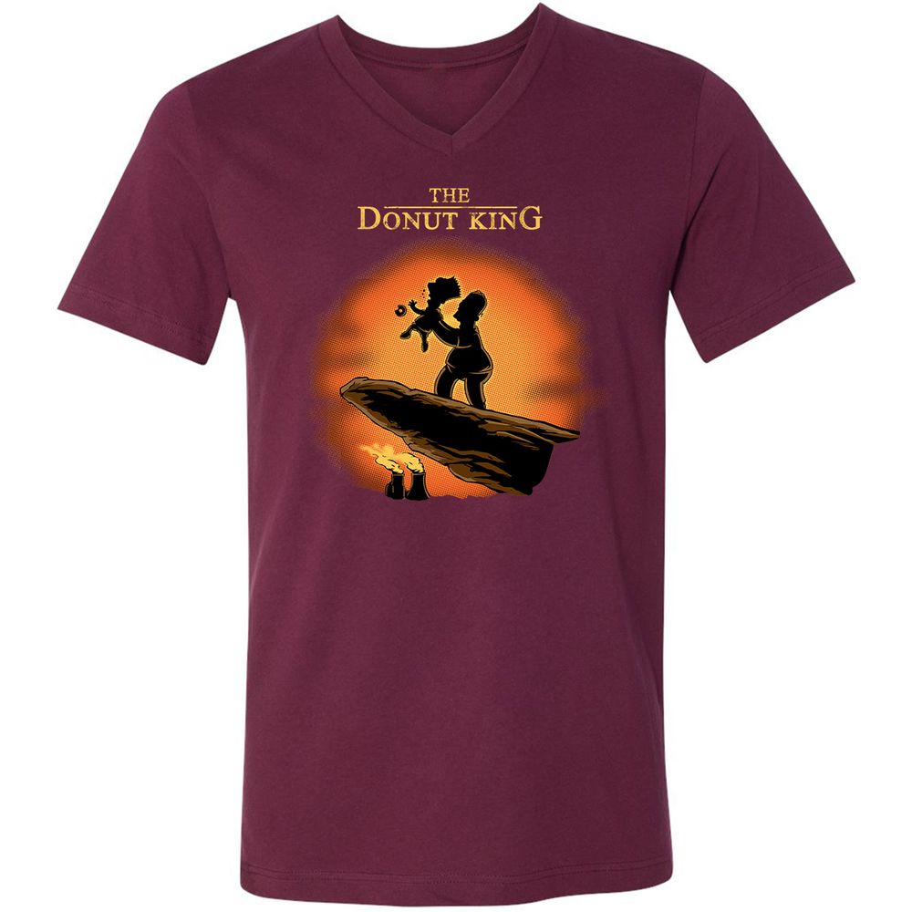 Unisex V-Neck T-Shirt - UKW2X34Z - Maroon - 6