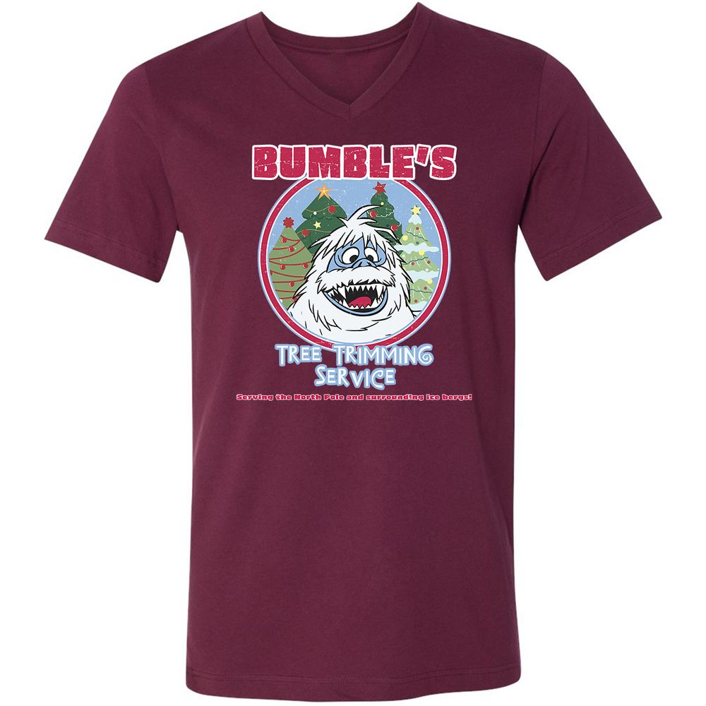 Unisex V-Neck T-Shirt - EQ6M7GFT - Maroon - 6