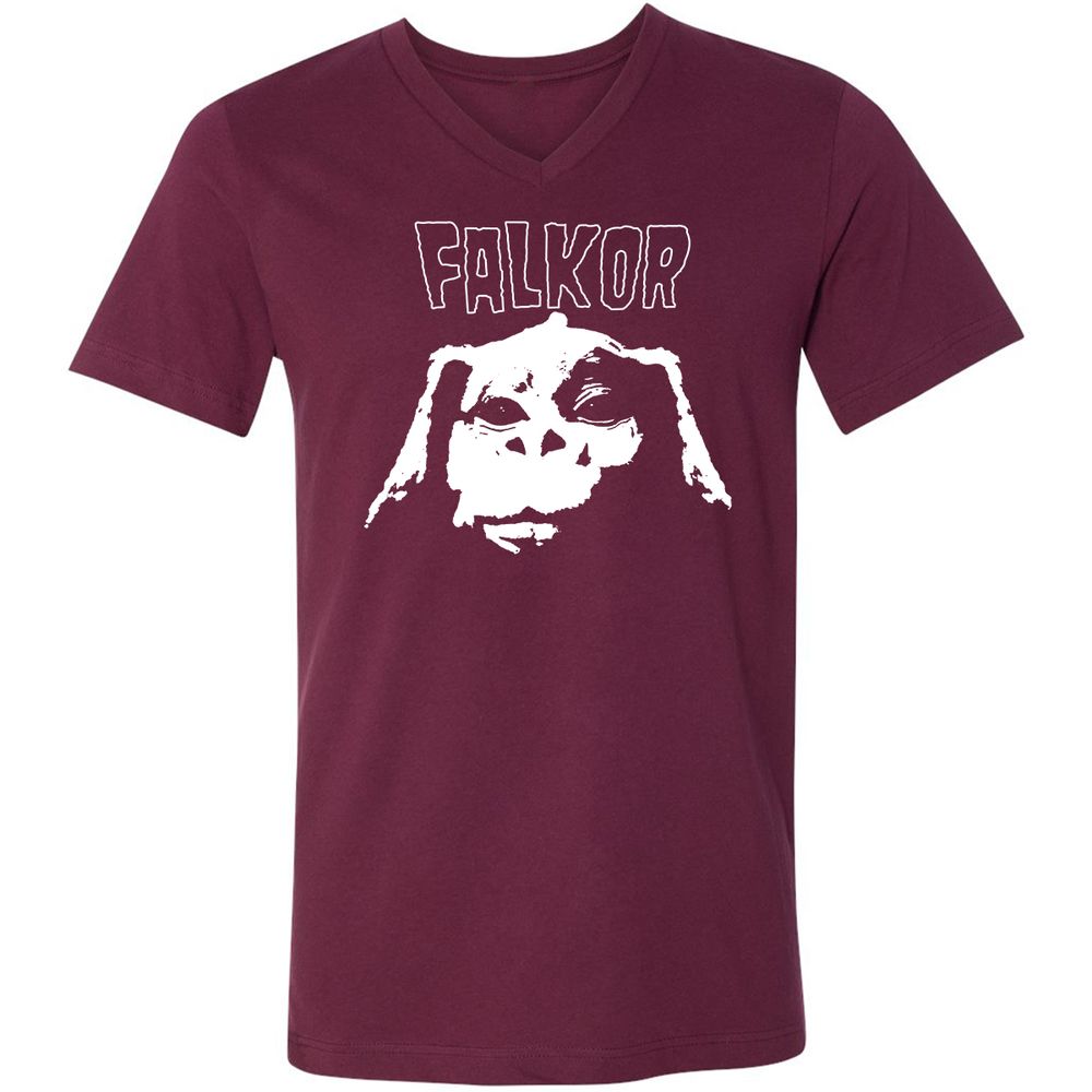Unisex V-Neck T-Shirt - K616N8QG - Maroon - 6