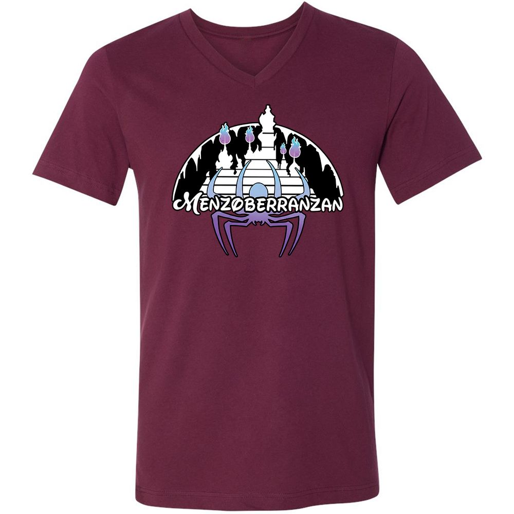 Unisex V-Neck T-Shirt - 61RZZJWE - Maroon - 6