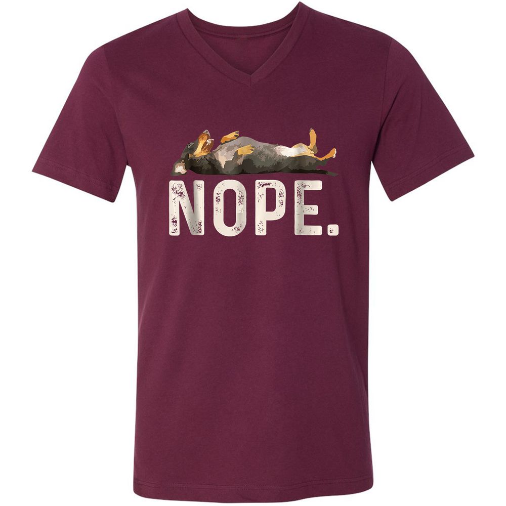 Unisex V-Neck T-Shirt - SVSUFBLT - Maroon - 6