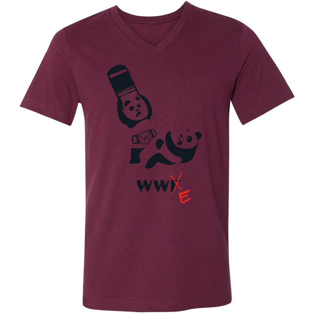 Unisex V-Neck T-Shirt - 8RTZP3EV - Maroon - 6