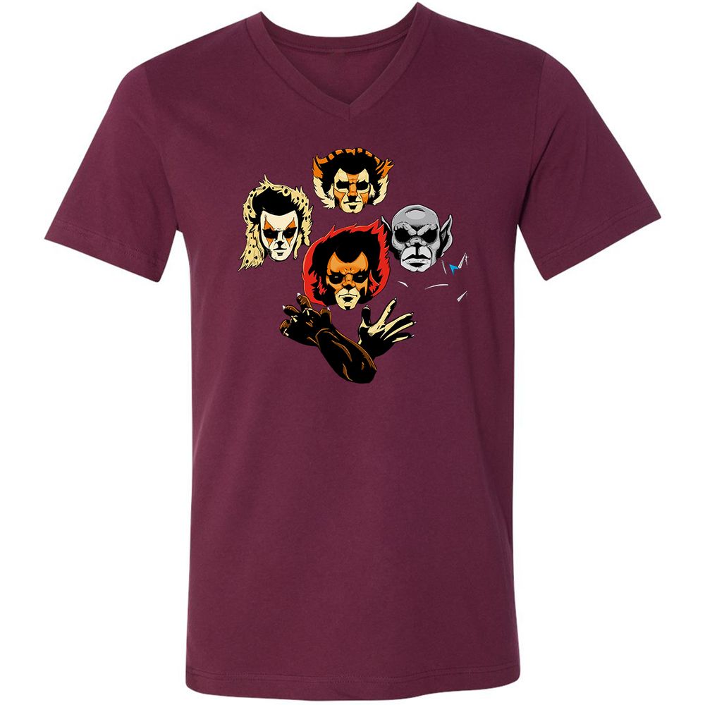 Unisex V-Neck T-Shirt - 4PLA6T9G - Maroon - 6