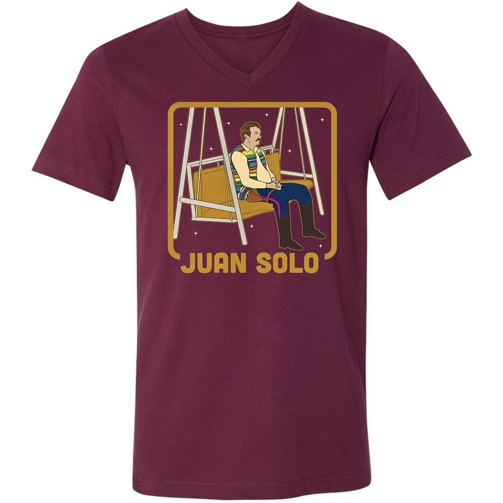 Unisex V-Neck T-Shirt - Y15PBV28 - Maroon - 6