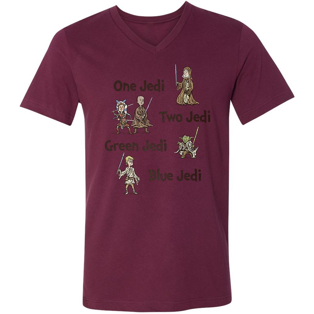 Unisex V-Neck T-Shirt - 6KPWVS2Z - Maroon - 6
