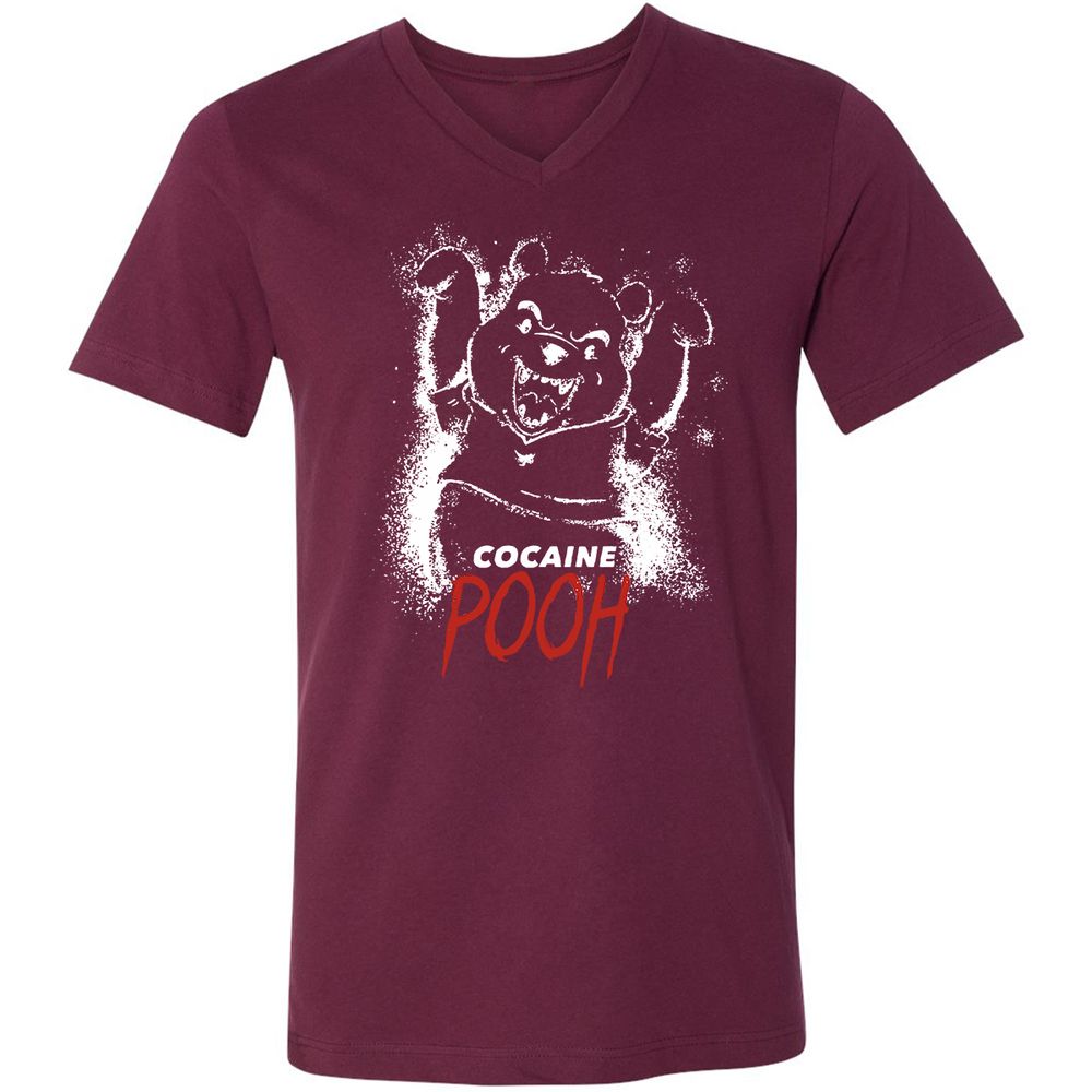 Unisex V-Neck T-Shirt - TD6LDJ6X - Maroon - 6