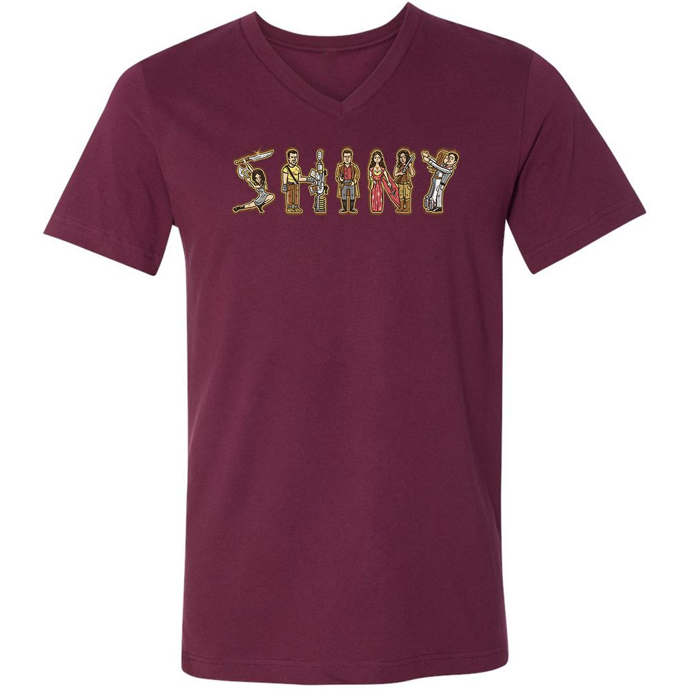 Unisex V-Neck T-Shirt - JM98U8KT - Maroon - 6