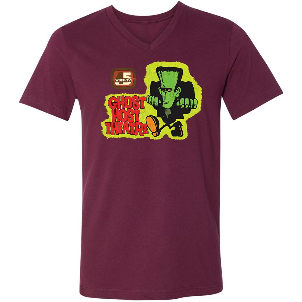 Unisex V-Neck T-Shirt - R1Z1YARD - Maroon - 6