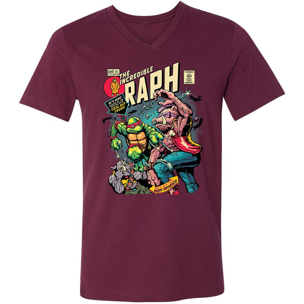 Unisex V-Neck T-Shirt - WL8DG6DW - Maroon - 6