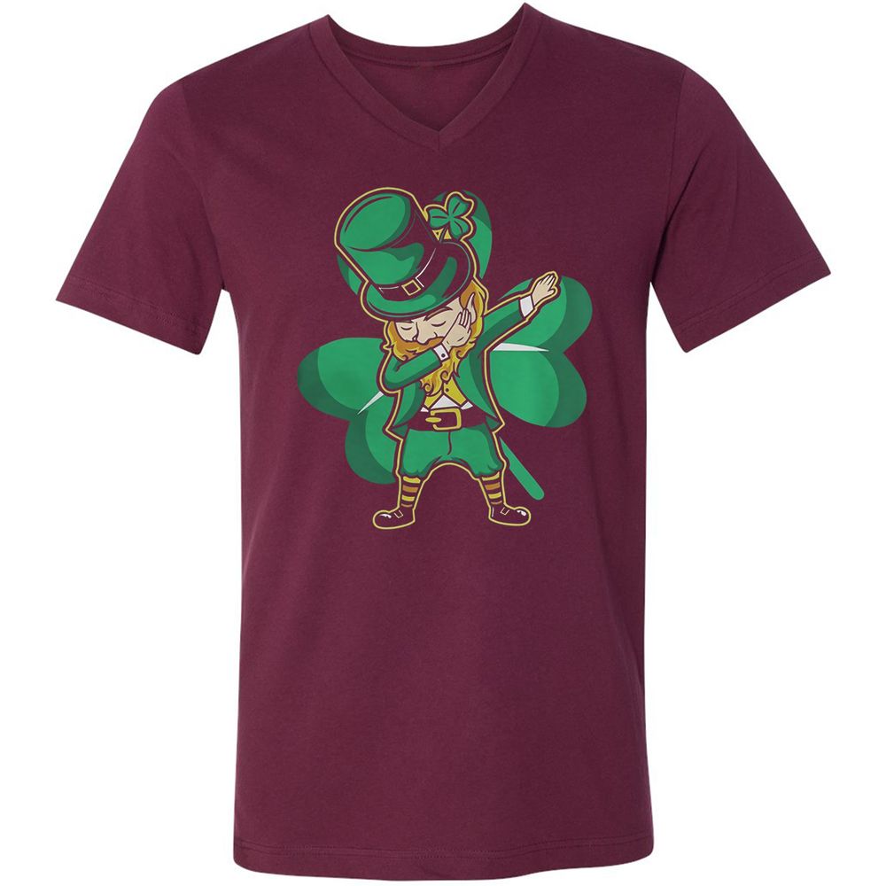 Unisex V-Neck T-Shirt - TC7FTDDD - Maroon - 6